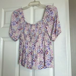 Lush brand, spring floral light weight floral top.